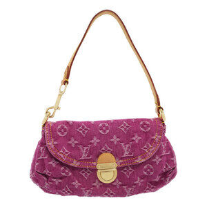 Louis Vuitton Monogram Denim Pleaty Semi Shoulder Bag